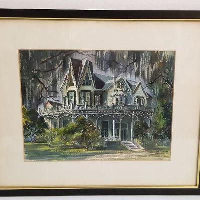 Lot #34  Original Watercolor by G.J. Olivier - dated 1975