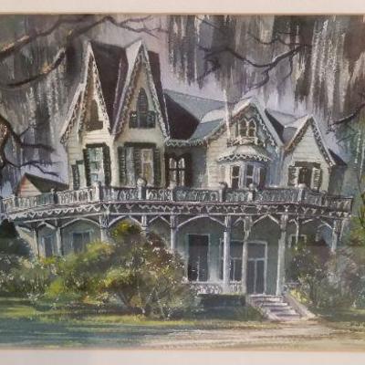 Lot #34  Original Watercolor by G.J. Olivier - dated 1975