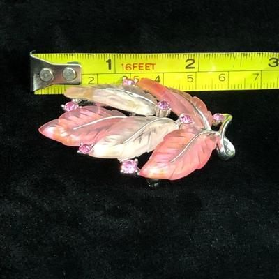 .163. Lisner Pink Thermoset & Rhinestone Set