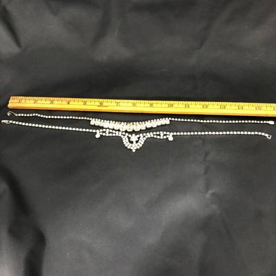 .165. Ten Vintage Rhinestone Necklaces