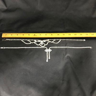 .165. Ten Vintage Rhinestone Necklaces