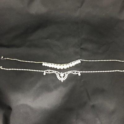 .165. Ten Vintage Rhinestone Necklaces