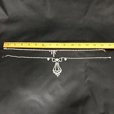.165. Ten Vintage Rhinestone Necklaces