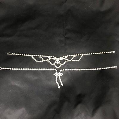 .165. Ten Vintage Rhinestone Necklaces