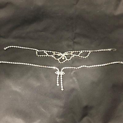 .165. Ten Vintage Rhinestone Necklaces