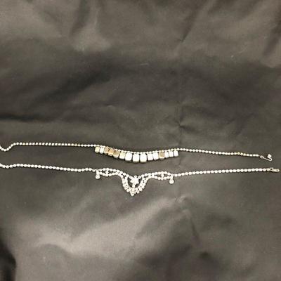 .165. Ten Vintage Rhinestone Necklaces