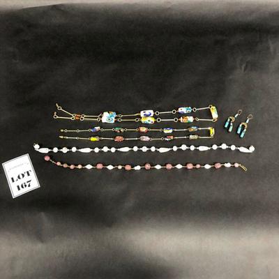 .167. Vintage Italian Mille Fiori Jewelry