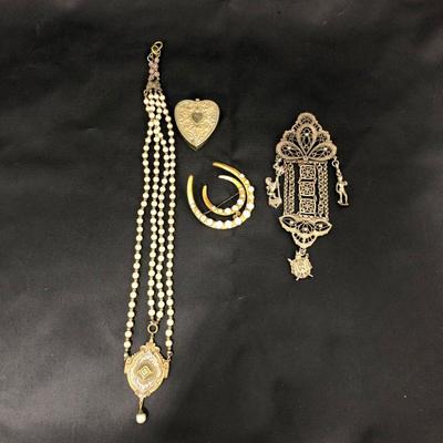 .170. Herdolic Filigree Brooch & Others