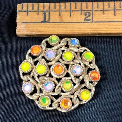 .173. One Dozen Mostly Marked Brooches