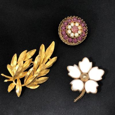 .173. One Dozen Mostly Marked Brooches