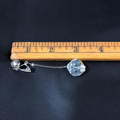 .176. Blue Clip Earrings