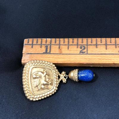 .176. Blue Clip Earrings