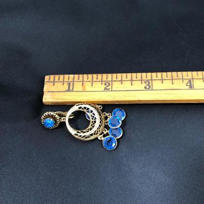 .176. Blue Clip Earrings