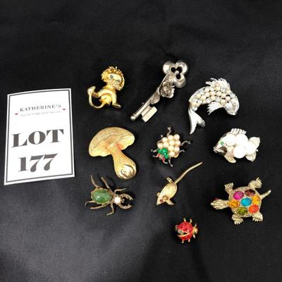 .177. Figural Brooches