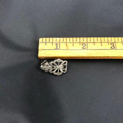 .185. Marcasite Watch and Earrings Set