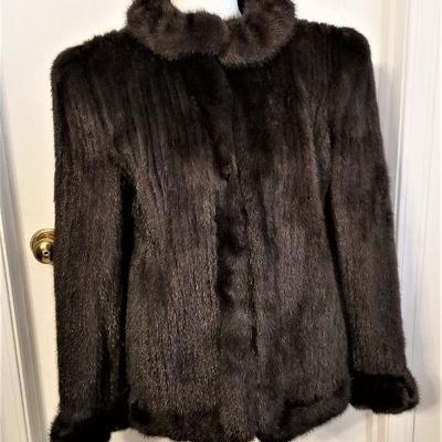 Lot #47  Lovely Black Mink Jacket with Rolled Neck and Cuffs - Excellent condition