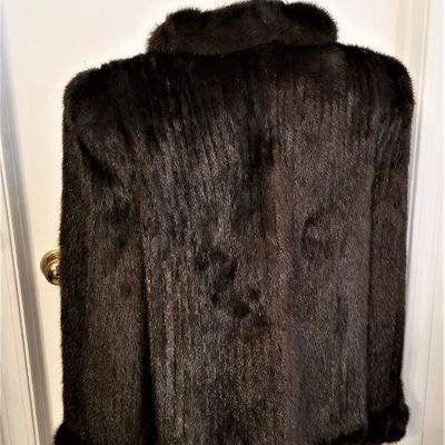 Lot #47  Lovely Black Mink Jacket with Rolled Neck and Cuffs - Excellent condition