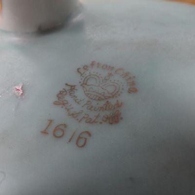 Lot #1: Vintage Hand Painted Ceramic 3-Leg Dish w/ Lid