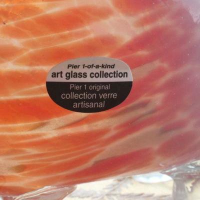 Lot #2: Vintage Pier 1â„¢ Blown Glass Art Pig