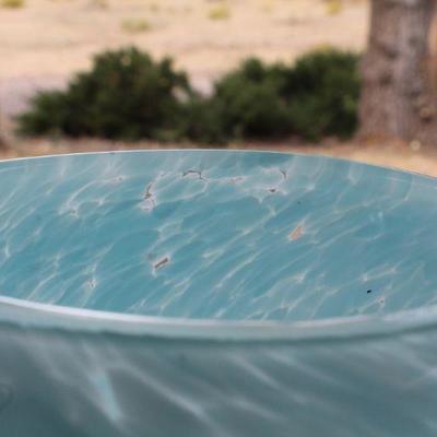 Lot #3: Large Blue Glass Vase 