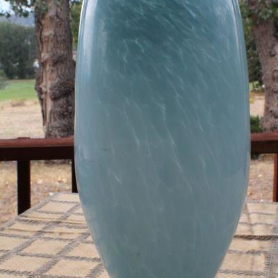 Lot #3: Large Blue Glass Vase 