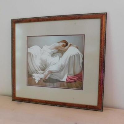 Framed Art Woman in White 21