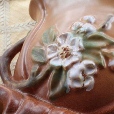 Lot #16: Vintage Hand Painted Pottery Vase Unmarked
