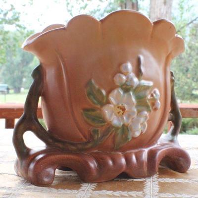 Lot #16: Vintage Hand Painted Pottery Vase Unmarked
