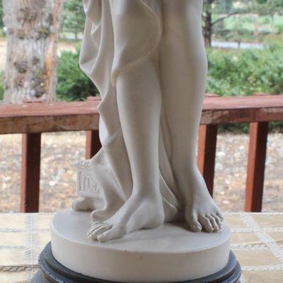 Lot #18: Vintage Tall Grecian Style Female Sculpture