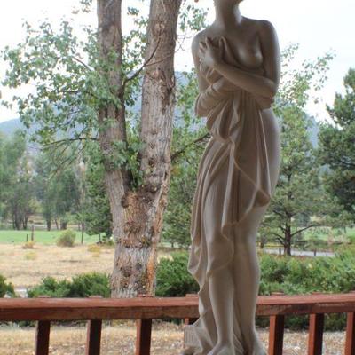 Lot #18: Vintage Tall Grecian Style Female Sculpture