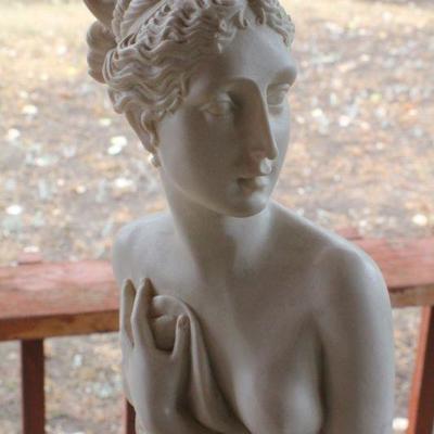 Lot #18: Vintage Tall Grecian Style Female Sculpture