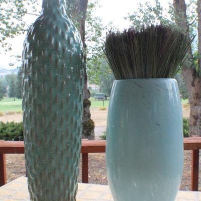 Lot #21: Pair of Large Home Deco Artificial Flower Arrangement Bundles