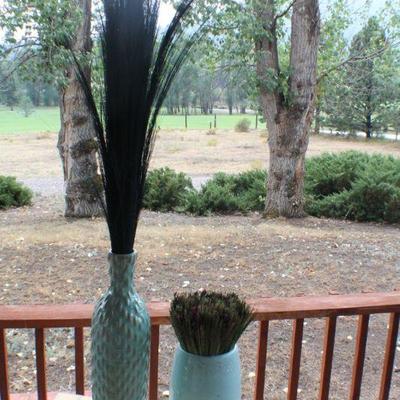 Lot #21: Pair of Large Home Deco Artificial Flower Arrangement Bundles