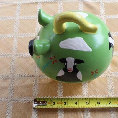 Lot #25: Vintage 1970's Hand Painted Piggy Bank MEXICO Collectible