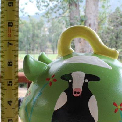 Lot #25: Vintage 1970's Hand Painted Piggy Bank MEXICO Collectible