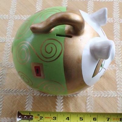 Lot #27: Vintage 1970's Hand Painted Piggy Bank MEXICO Collectible