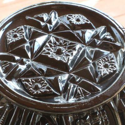 Lot #32: Large Black Glass Decorative Bowl