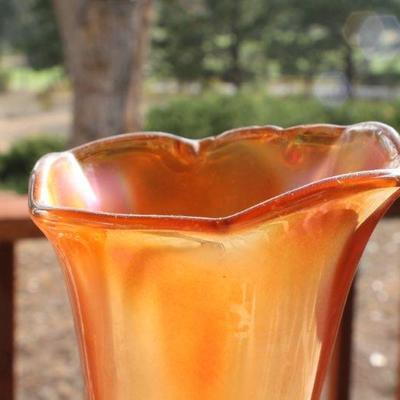 Lot #33: Vintage Group of Assorted Carnival Glass Bowls and Vase