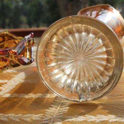 Lot #33: Vintage Group of Assorted Carnival Glass Bowls and Vase