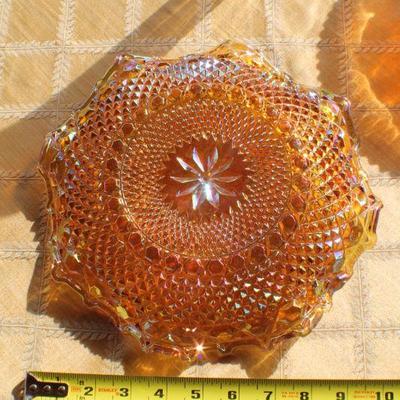 Lot #33: Vintage Group of Assorted Carnival Glass Bowls and Vase