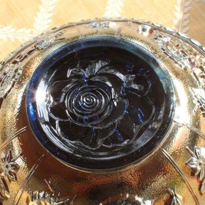 Lot #36: Group of (3) Colorful Floral Decorative Vintage Bowls and Plate