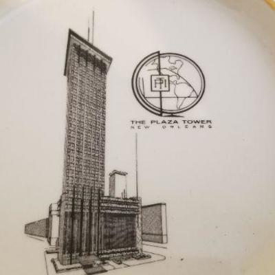 Lot #53  New Orleans Plaza Tower Ashtray - vintage