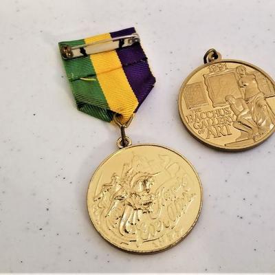 Lot #55  Pair of Mardi Gras Bacchus membership medals - 1977/1991