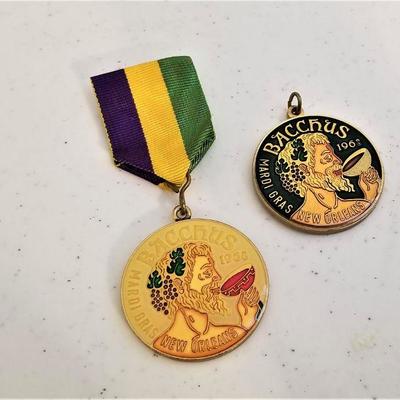 Lot #55  Pair of Mardi Gras Bacchus membership medals - 1977/1991
