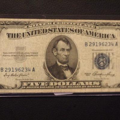 1953 Silver Certificate $ 5.00   156