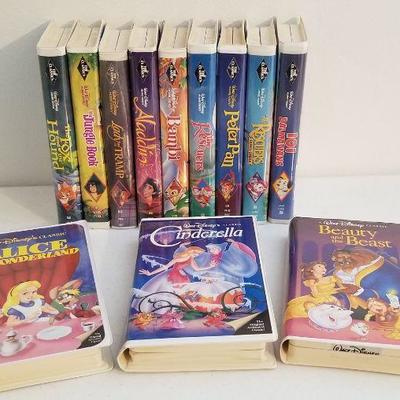 Lot #64  12 "Black Diamond" Disney VHS Movies
