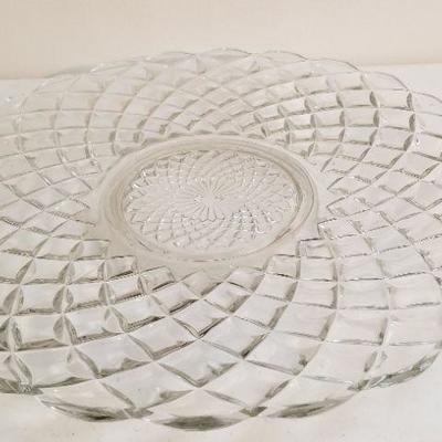 Lot #65  Large Glass Underplate - may be Fostoria