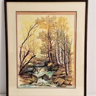 Lot #67  Original Watercolor/Charcoal by listed artist Greig Steiner