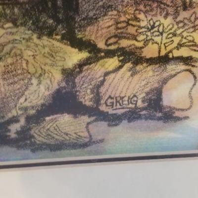 Lot #67  Original Watercolor/Charcoal by listed artist Greig Steiner