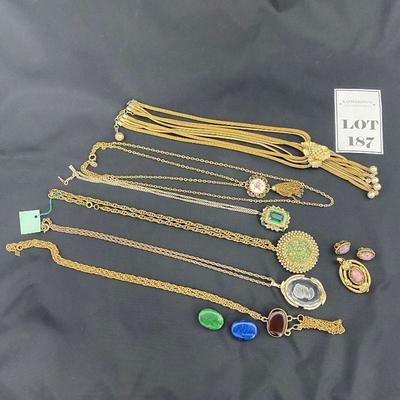 .187. Gold Tone Necklaces